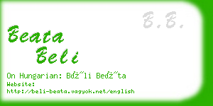 beata beli business card